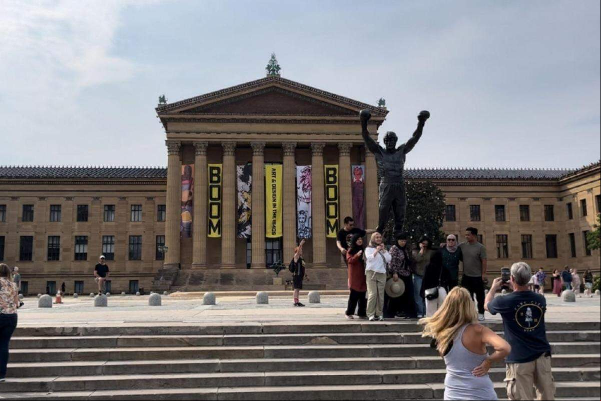 Escadaria que ficou famosa no filme do ator Sylvester Stallone